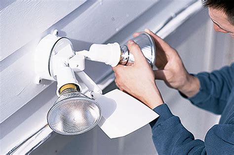 install junction box garage flood light|garage flood light fixtures.